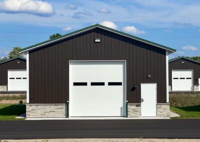 Luxury storage barns M37 roundabout Traverse City toybox heated pole building man cave warehouse commercial