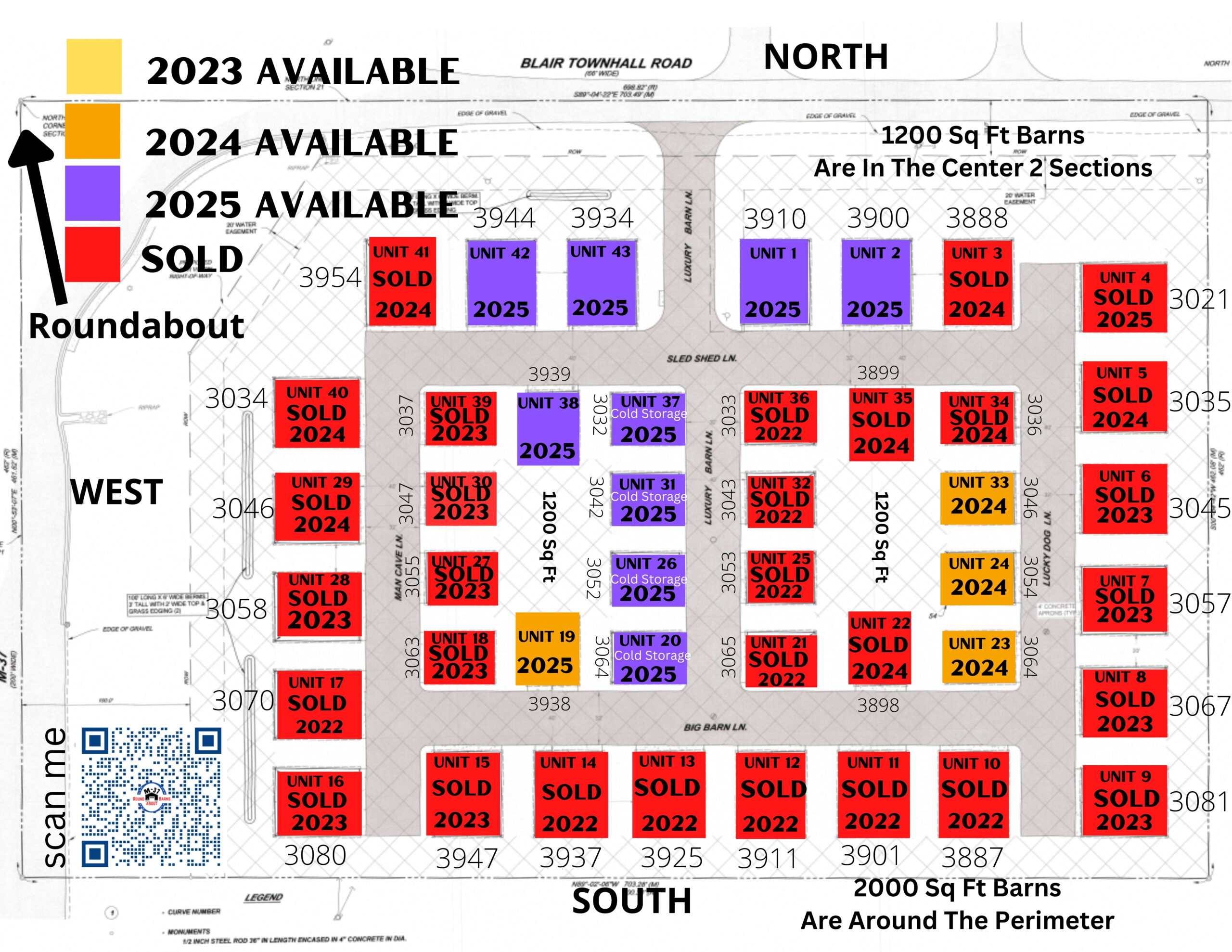 Property Layout Luxury storage barns M37 roundabout Traverse City toybox heated pole building man cave warehouse commercial